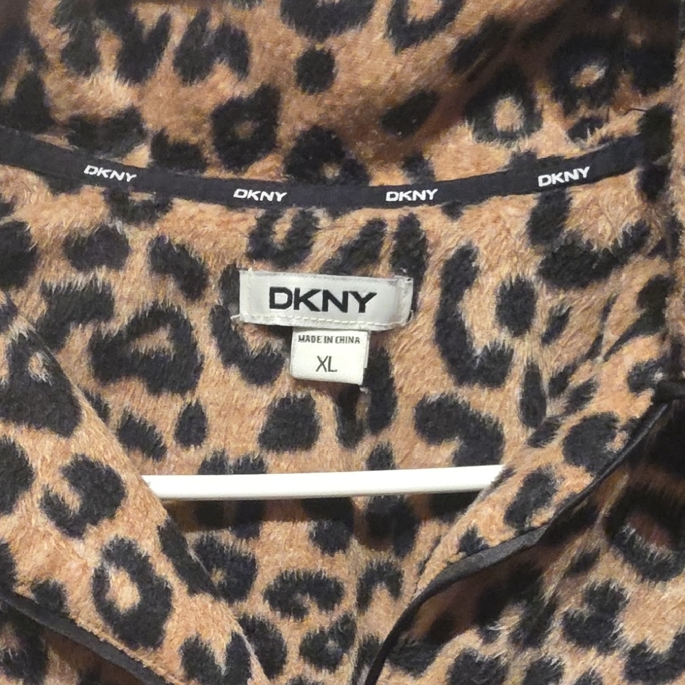 Dkny Leopard Print Button Up Jacket - image 2